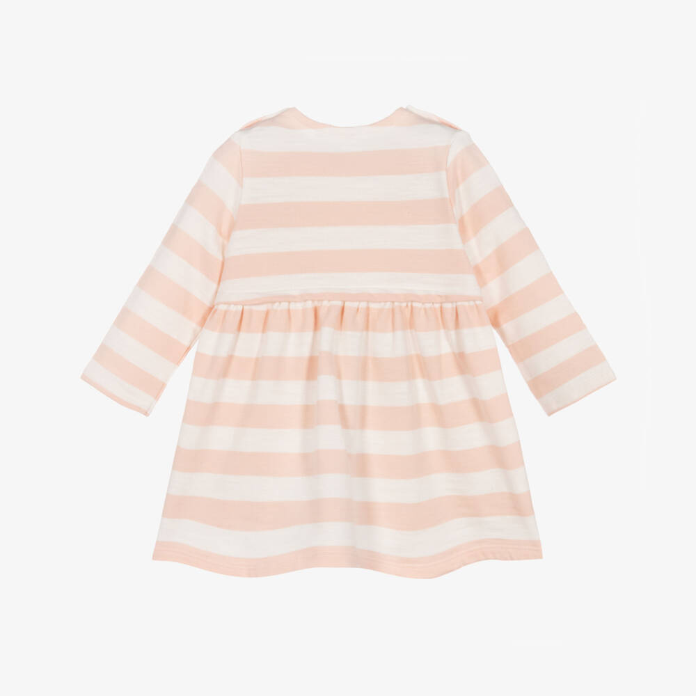 Absorba-Baby Girls Pink Cotton Striped Dress | Childrensalon Outlet