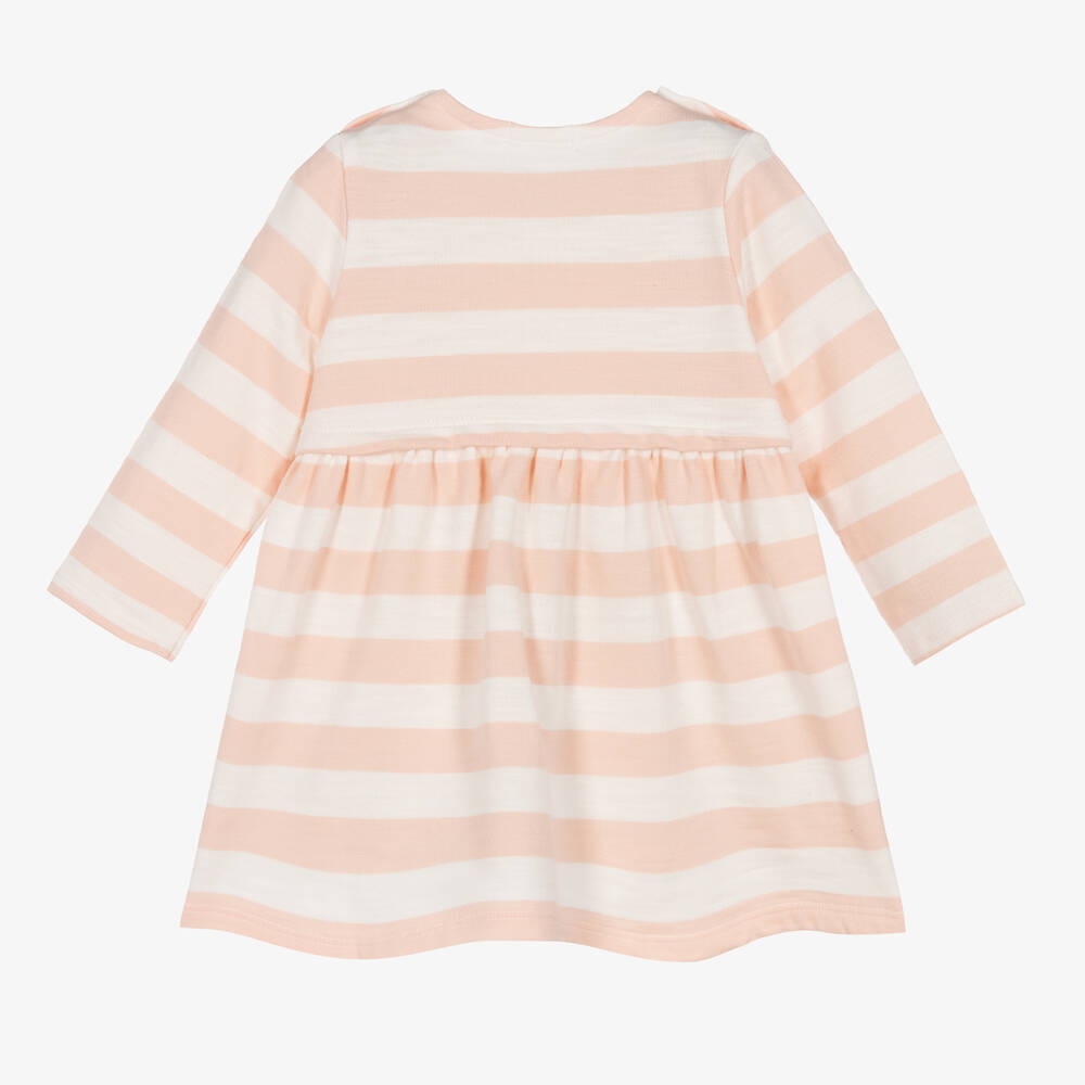 Absorba-Baby Girls Pink Cotton Striped Dress | Childrensalon Outlet