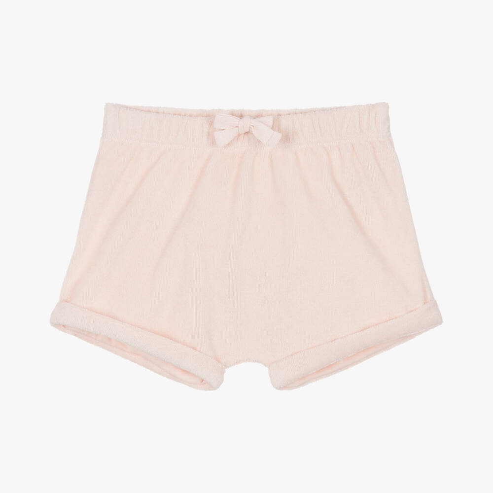 Absorba - Baby Girls Pink Cotton Terry Shorts | Childrensalon
