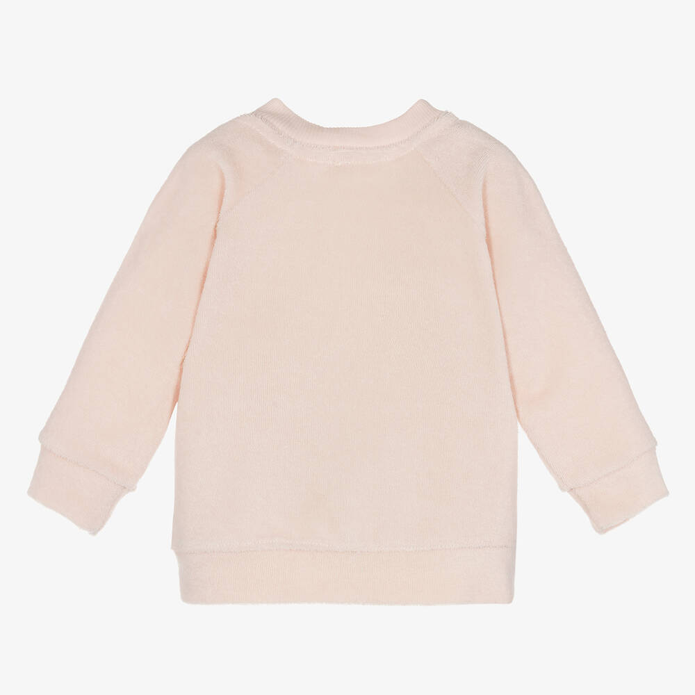 Absorba-Baby Girls Pink Terry Sweatshirt | Childrensalon Outlet