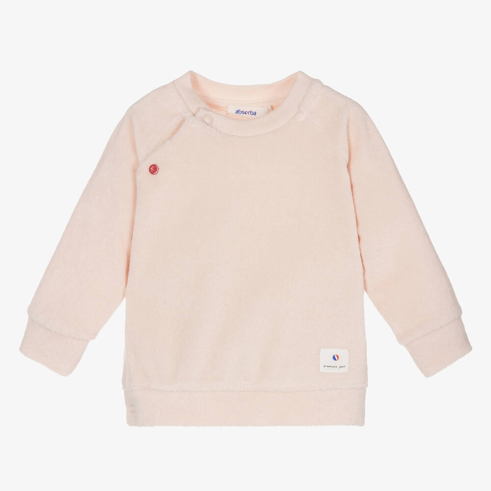 Absorba-Baby Girls Pink Terry Sweatshirt | Childrensalon Outlet