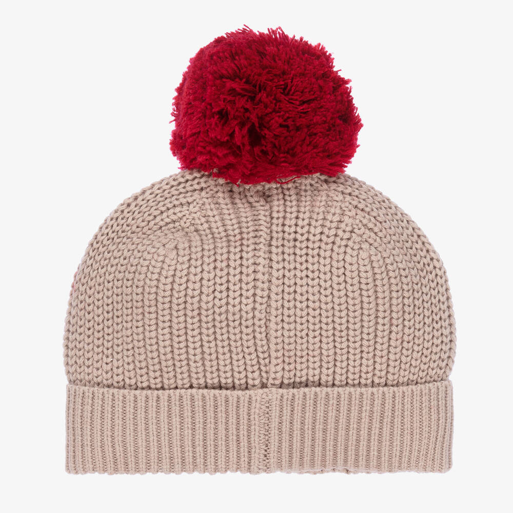 Absorba Bonnet beige pompon