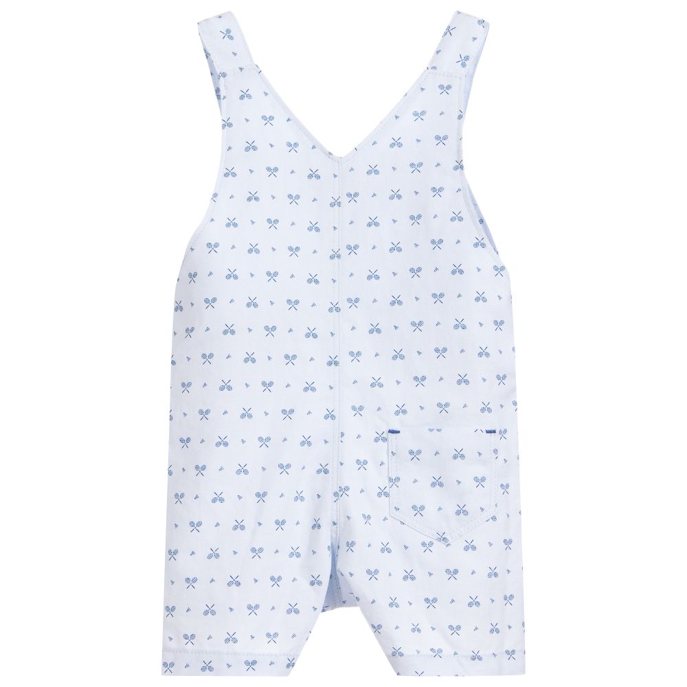 Absorba-Blue Cotton Racket Dungarees  | Childrensalon Outlet