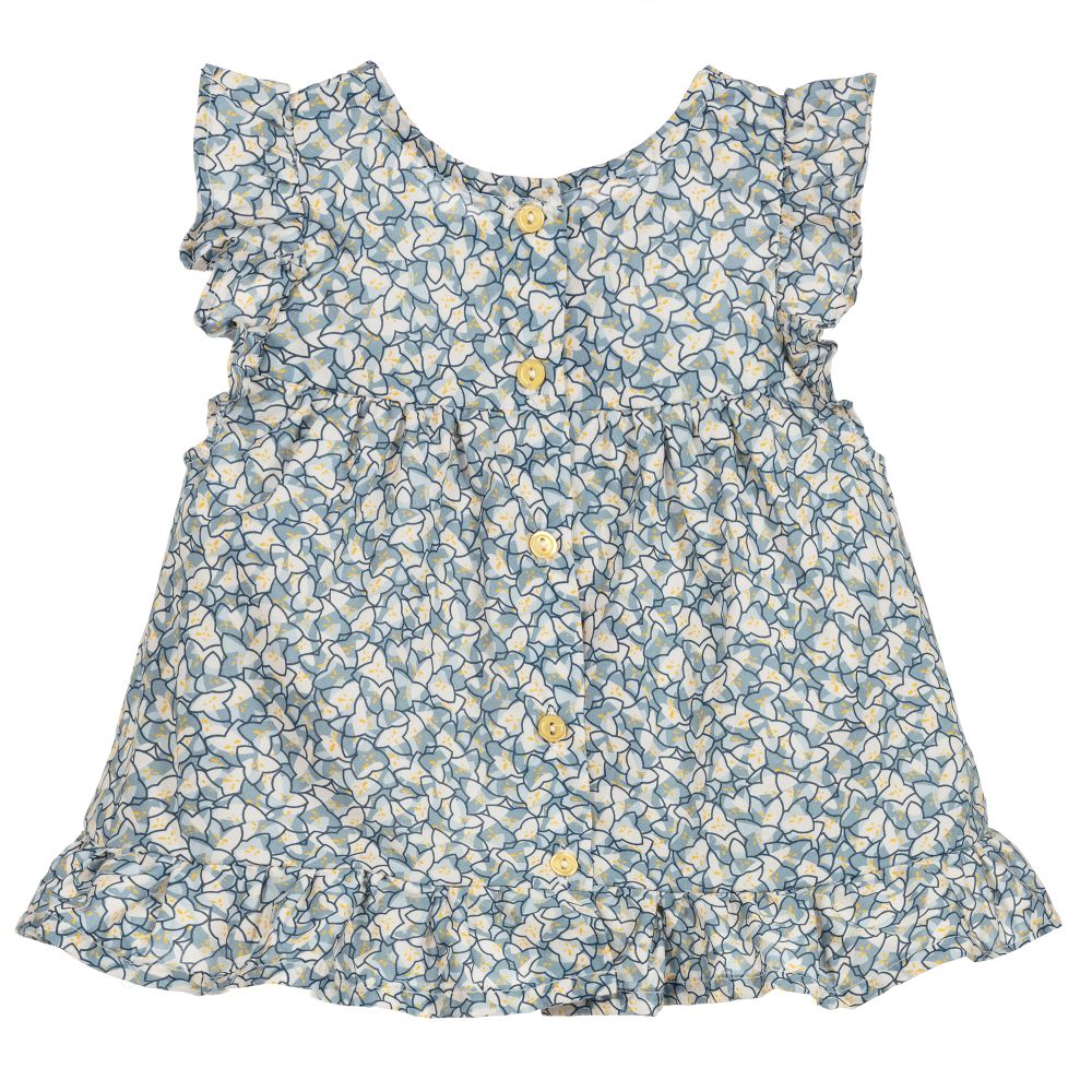 Absorba-Blue Liberty Print Blouse  | Childrensalon Outlet