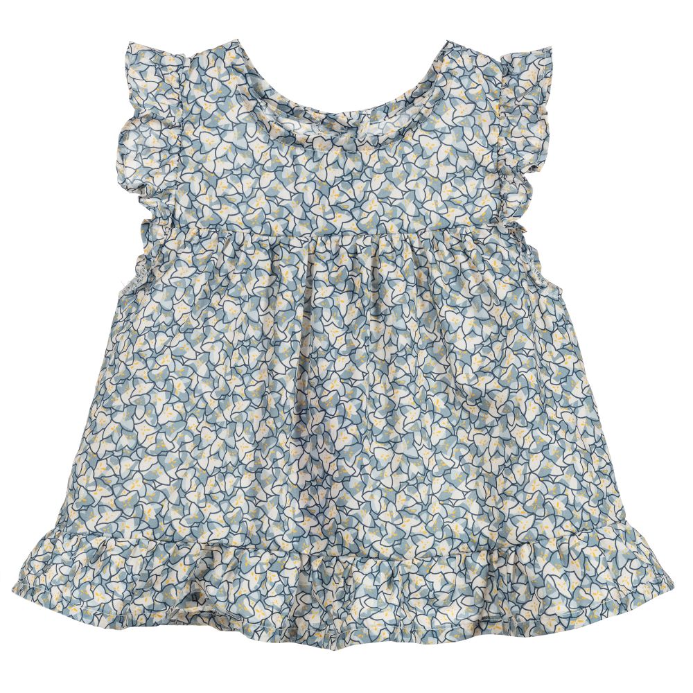 Absorba - Blue Liberty Print Blouse  | Childrensalon