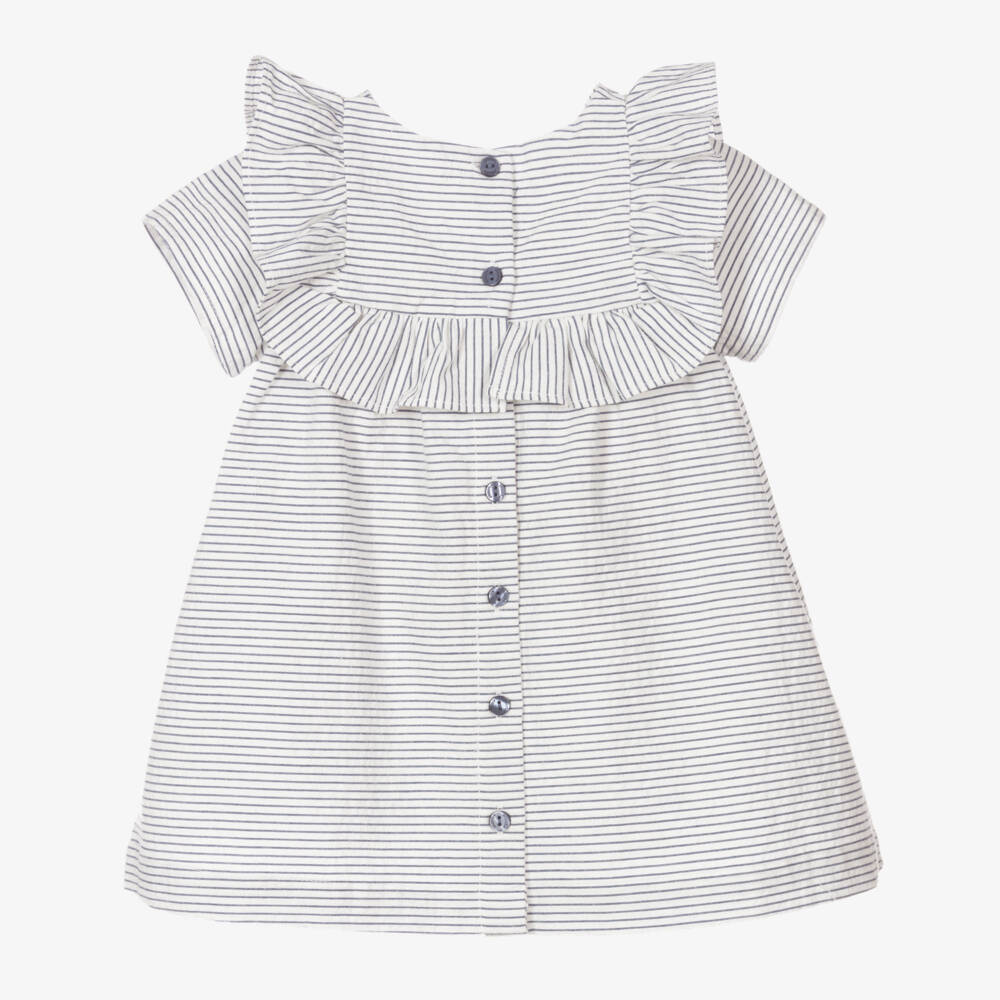 Absorba-Blue Stripe Baby Dress Set | Childrensalon Outlet