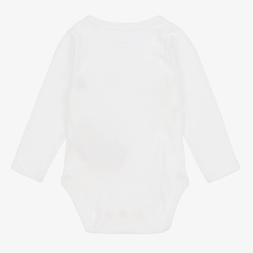 Absorba-تبان قطن عضوي لون أبيض وأزرق للأطفال (عدد 3) | Childrensalon Outlet