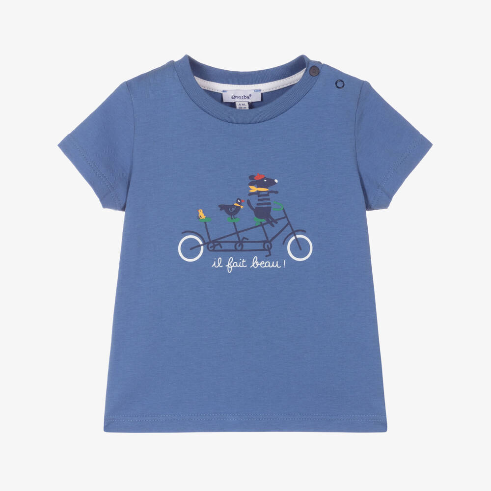 Absorba-Синяя хлопковая футболка для мальчиков | Childrensalon Outlet