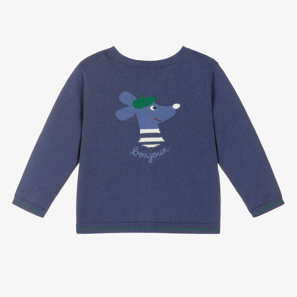 Absorba - Pull coton bleu Chien Garçon | Childrensalon