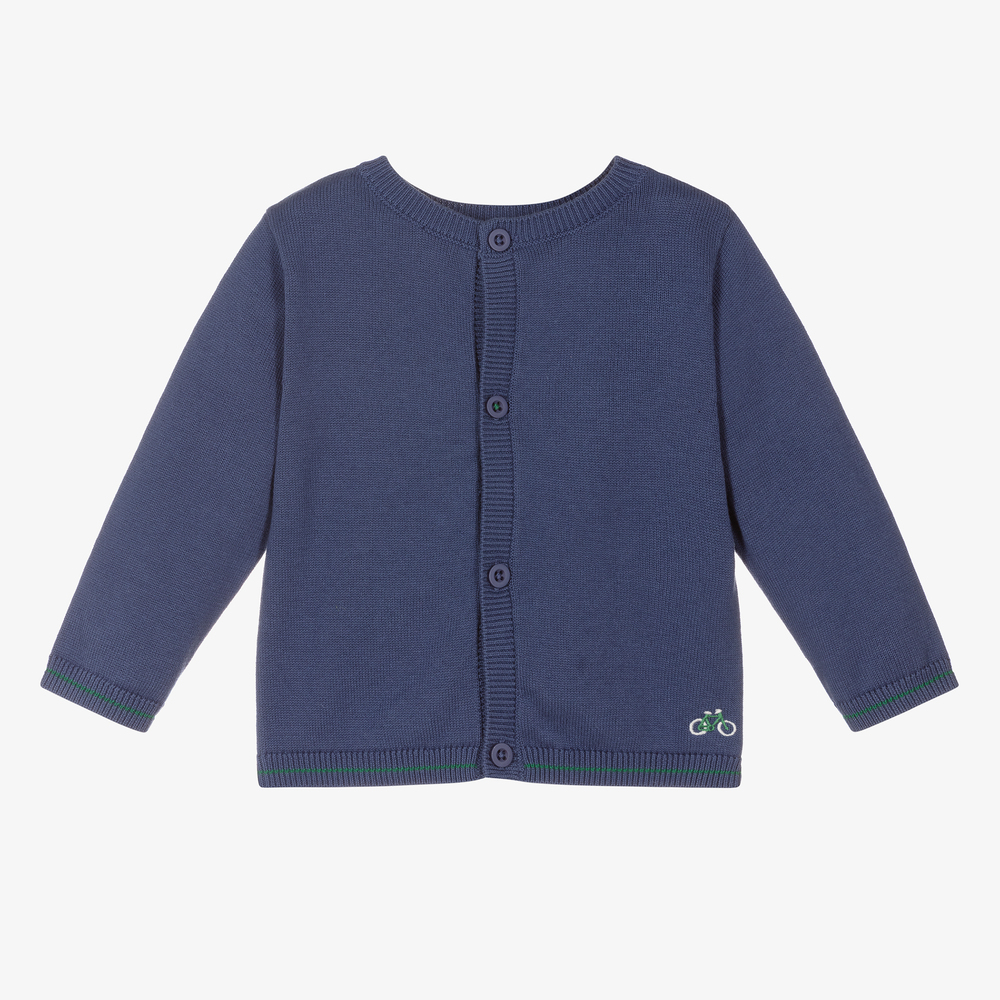 Absorba-Boys Blue Cotton Dog Sweater | Childrensalon Outlet