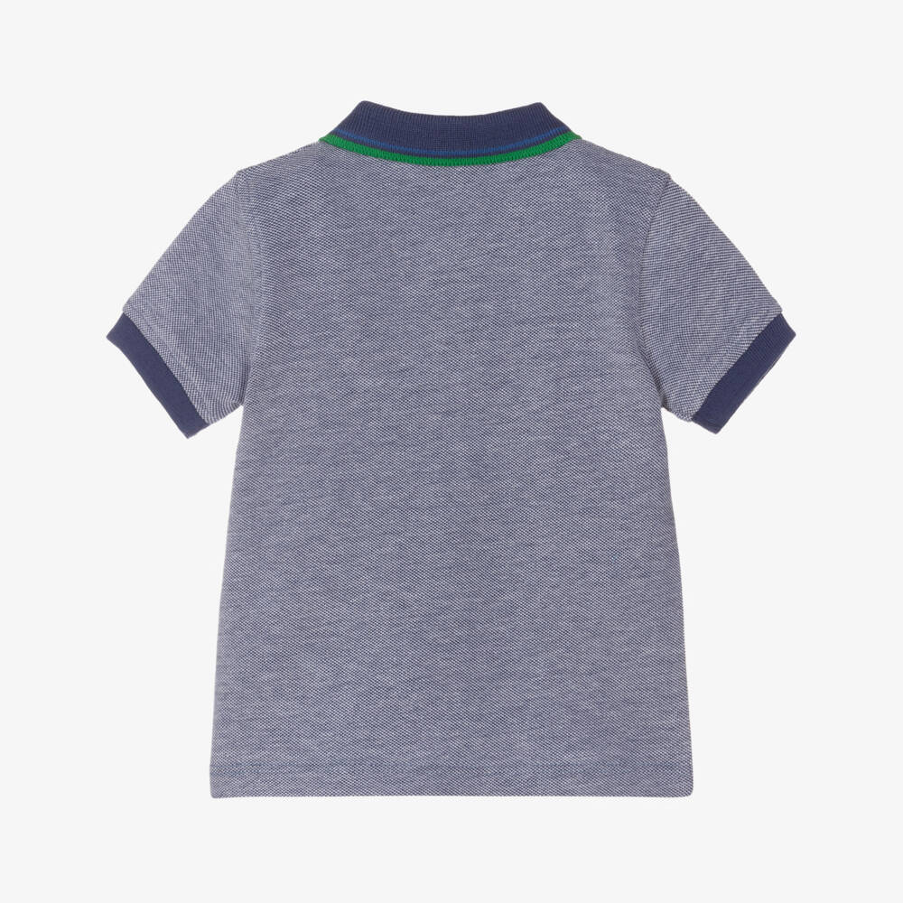 Absorba-Boys Blue Cotton Polo Shirt | Childrensalon Outlet