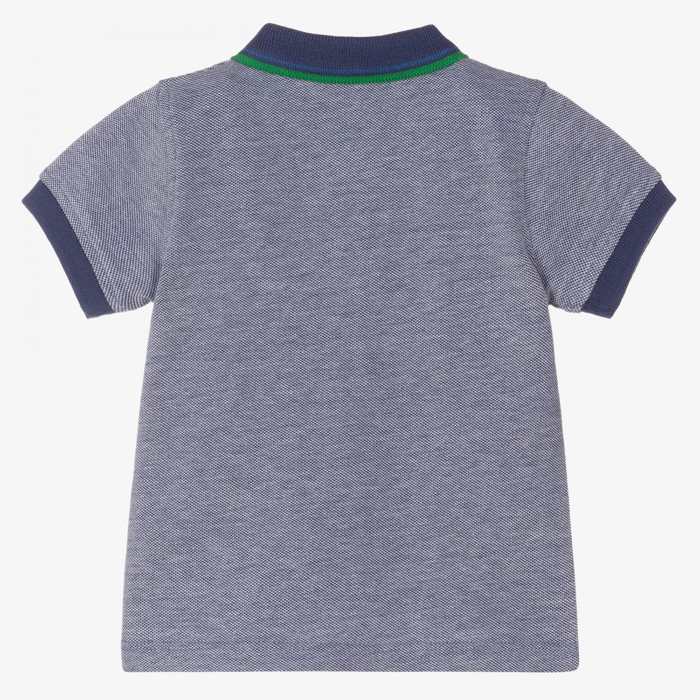 Absorba-Boys Blue Cotton Polo Shirt | Childrensalon Outlet