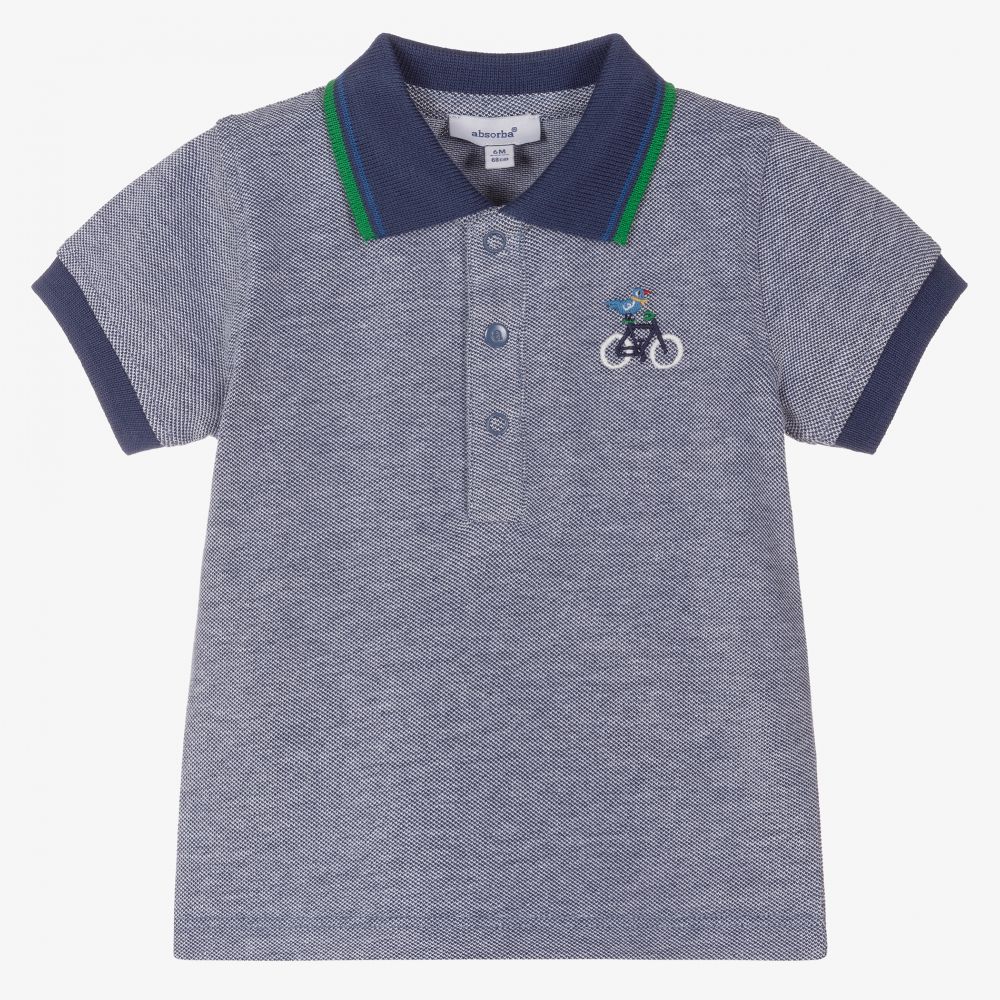 Absorba - Polo bleu en coton Garçon | Childrensalon