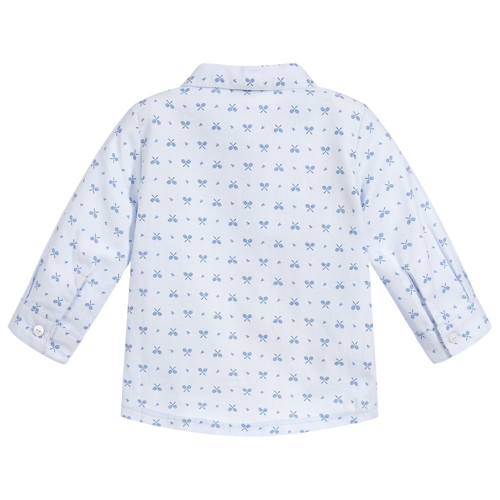 Absorba-Boys Blue Cotton Shirt | Childrensalon Outlet