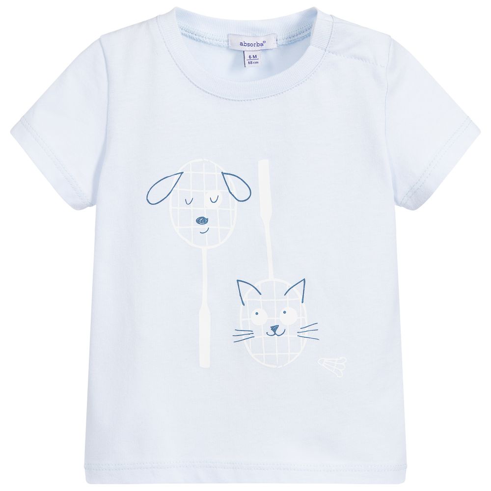 Absorba - Boys Blue Cotton T-Shirt | Childrensalon