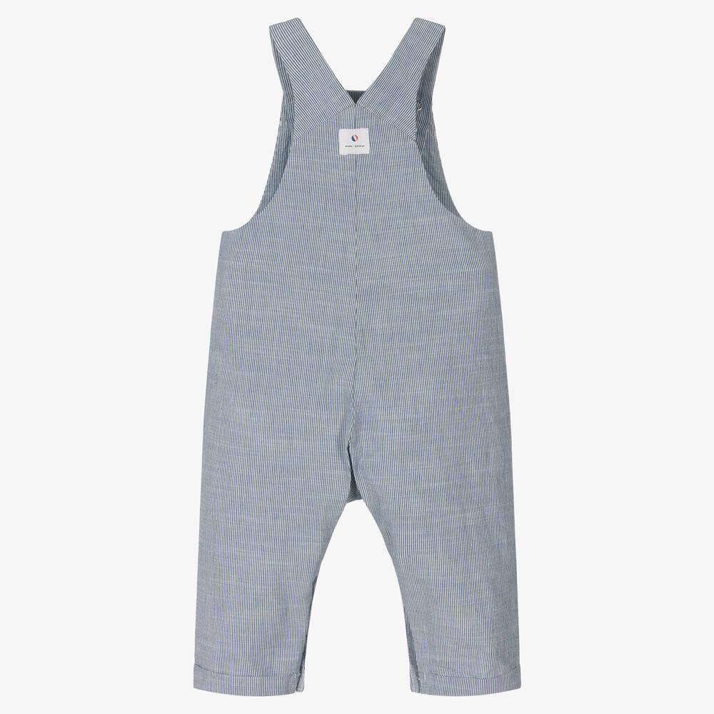 Absorba-Голубой комбинезон из органического хлопка в полоску | Childrensalon Outlet