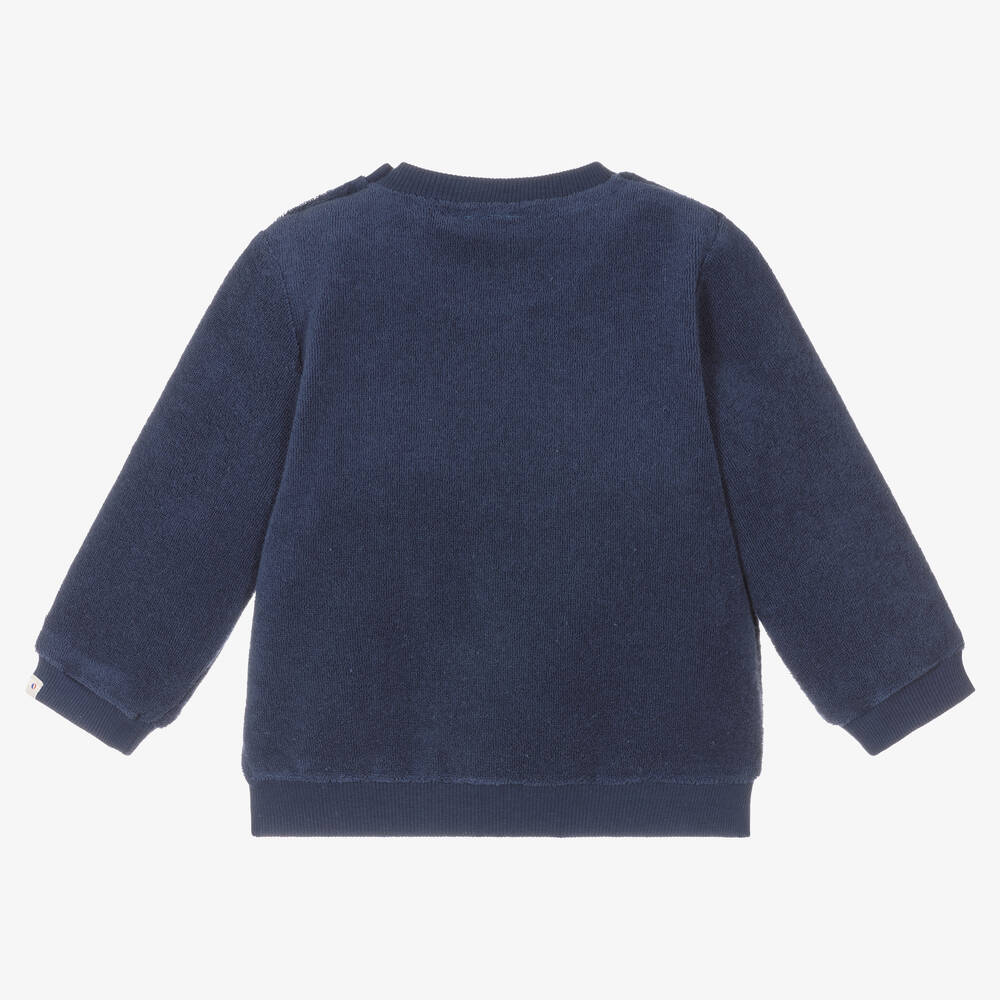 Absorba-Boys Blue Terry Towelling Sweatshirt | Childrensalon Outlet