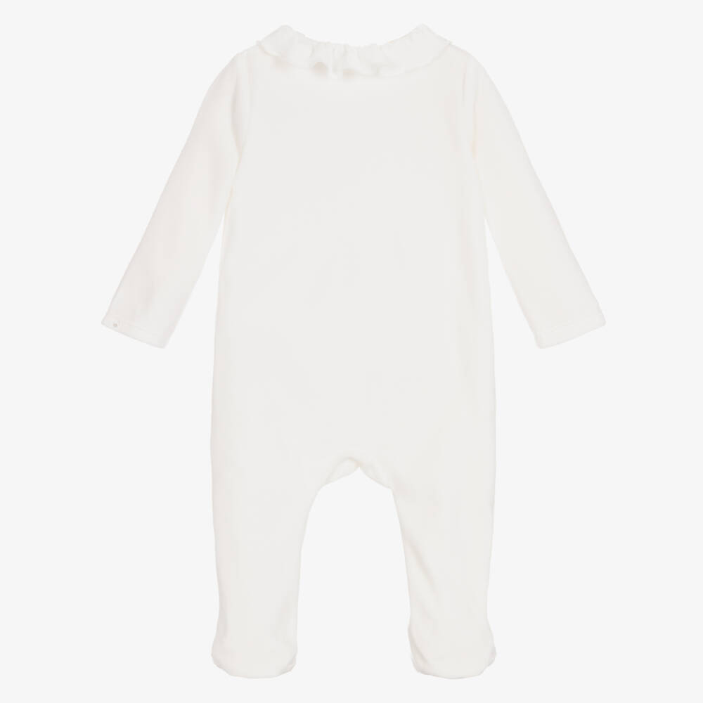 Absorba-Boys Cream Velour Love Sleepsuit | Childrensalon Outlet
