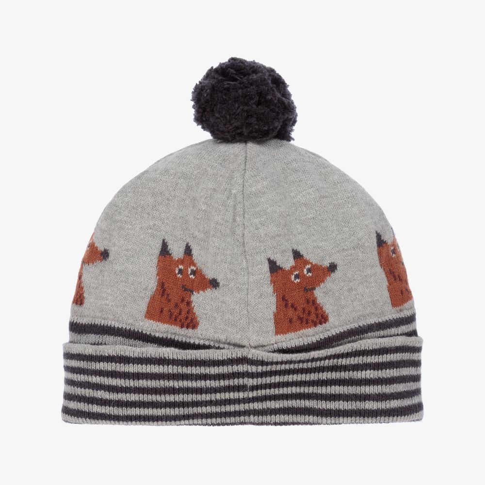 Absorba-Boys Grey Wolf Knitted Hat | Childrensalon Outlet