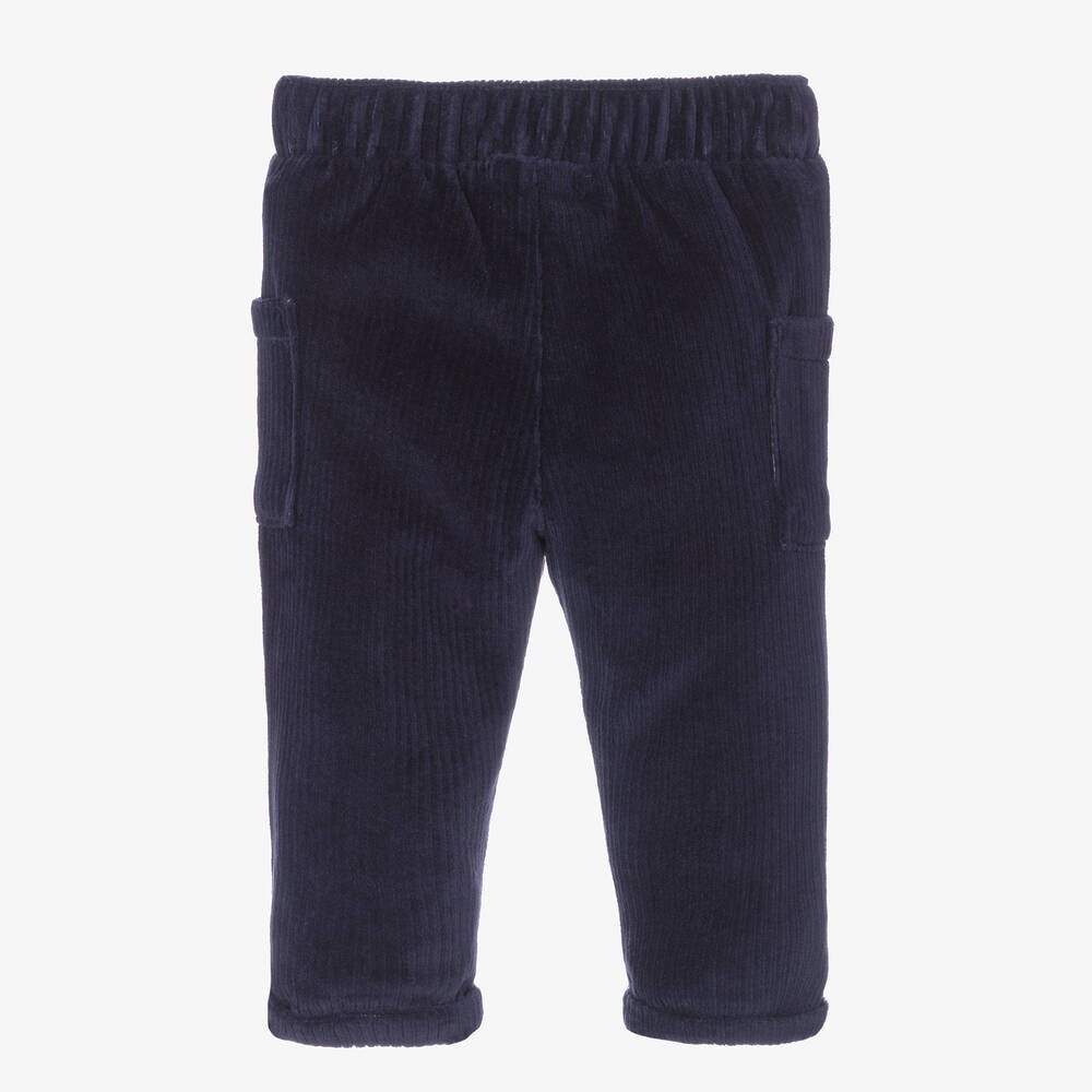 Absorba-بنطلون قطن قطيفة لون كحلي للأطفال | Childrensalon Outlet