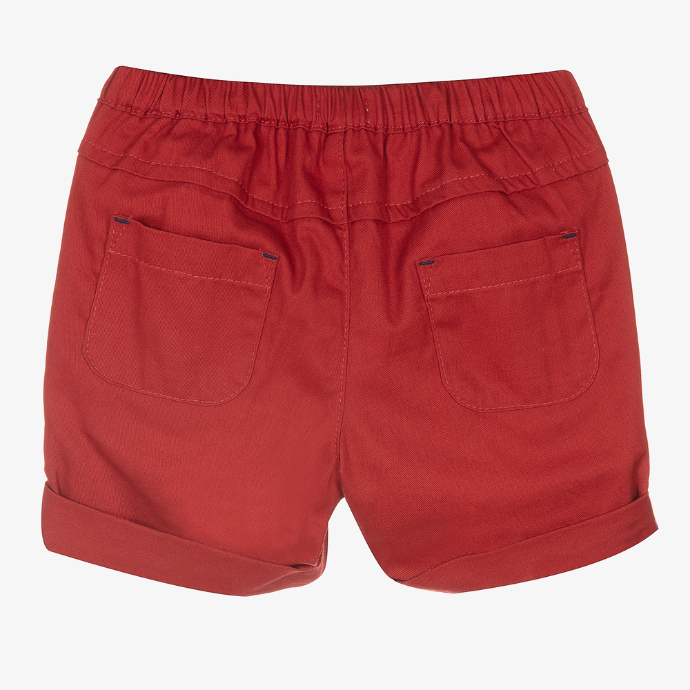 ابسوربا-شورت أطفال ولادي قطن لون أحمر داكن | Childrensalon Outlet