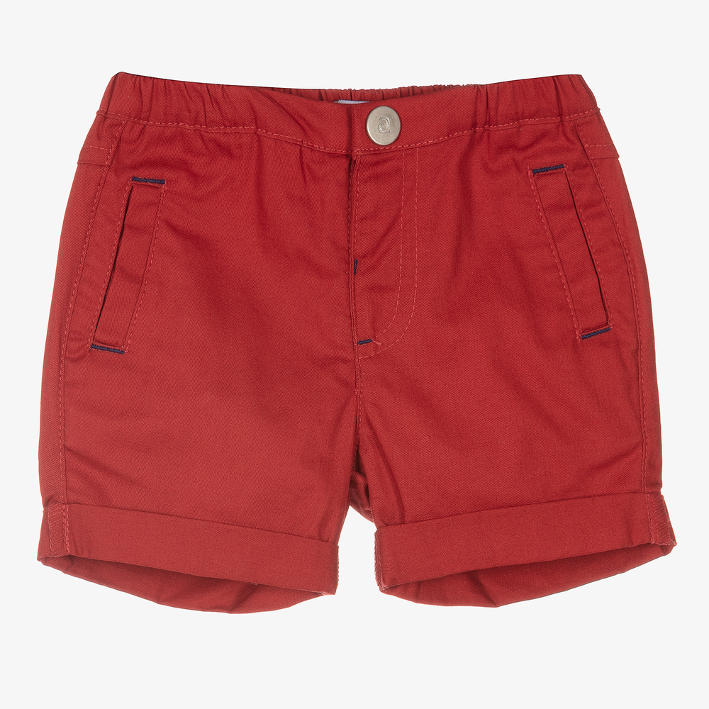 Absorba - Boys Red Cotton Shorts | Childrensalon