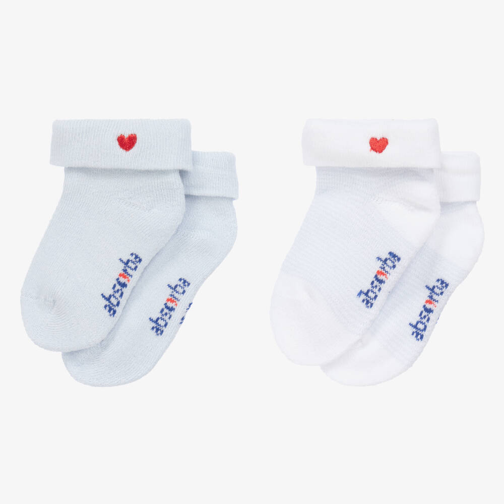Absorba-Boys White & Blue Cozy Socks Set | Childrensalon Outlet