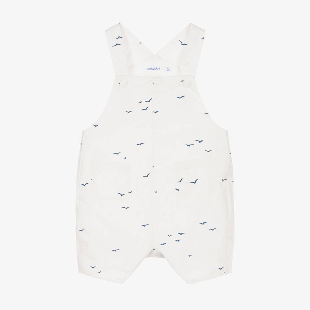 Absorba-Белый полукомбинезон из органического хлопка | Childrensalon Outlet