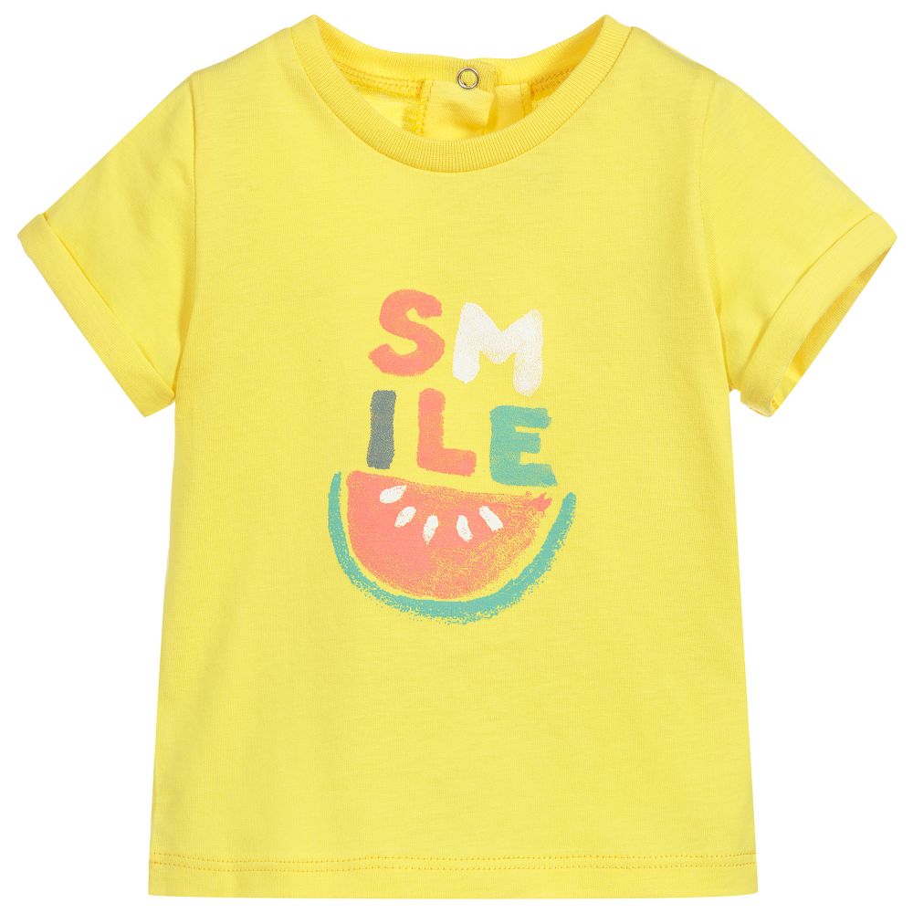 Absorba - Boys Yellow Cotton T-Shirt | Childrensalon