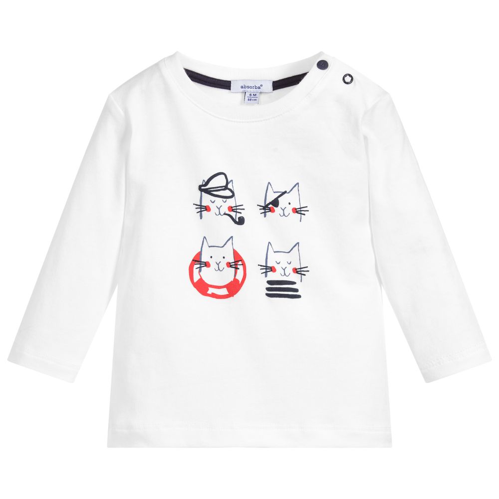 Absorba - Cat Print Baby T-Shirt  | Childrensalon