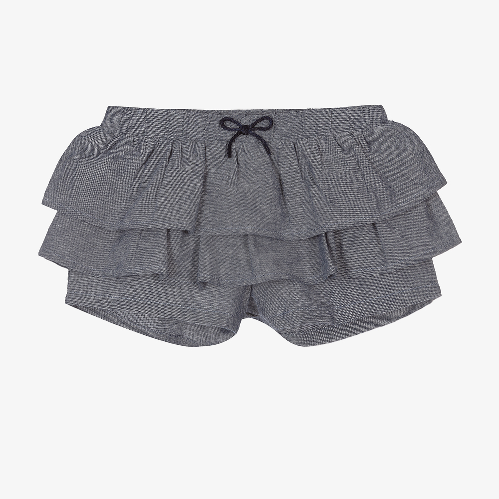 Absorba - Blaue Chambray-Shorts für Mädchen | Childrensalon