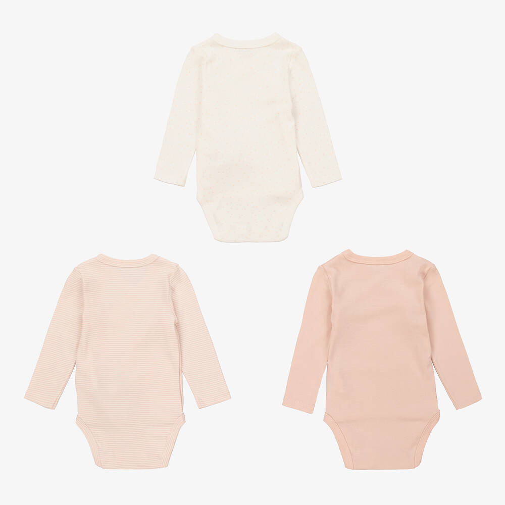 Absorba-Girls Pink Cotton Bodyvests (3 Pack) | Childrensalon Outlet