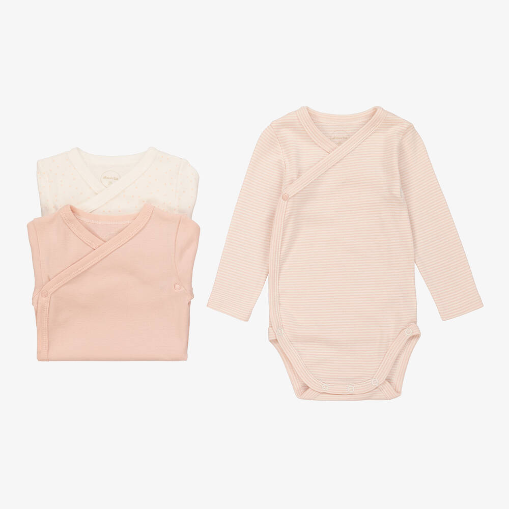 Absorba - Rosa Baumwoll-Bodys (3er-Pack) | Childrensalon