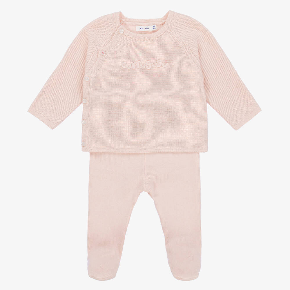 Absorba - Dors-bien rose 2 pièces en coton | Childrensalon