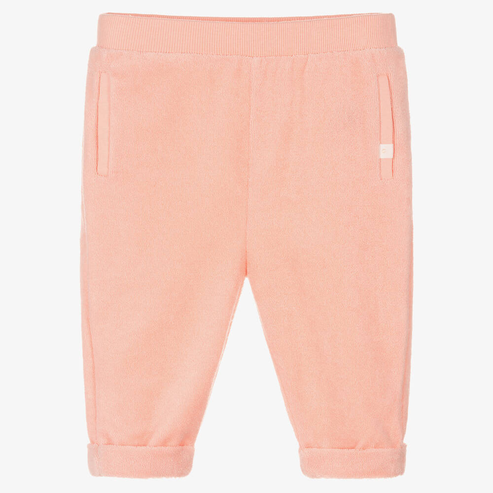 Absorba - Girls Pink Cotton Towelling Trousers | Childrensalon