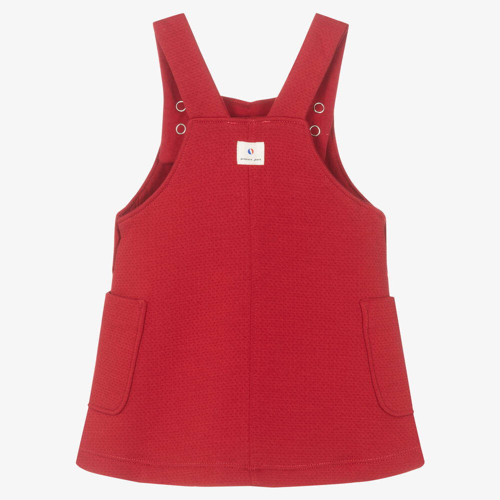 Absorba-Girls Red Cotton Pinafore Dress | Childrensalon Outlet