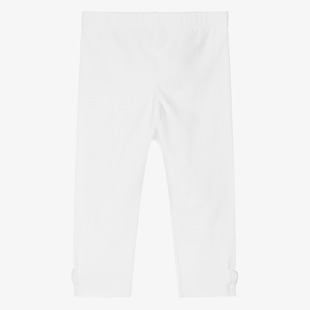 Absorba-ليغنغز أطفال بناتي قطن جيرسي لون أبيض | Childrensalon Outlet