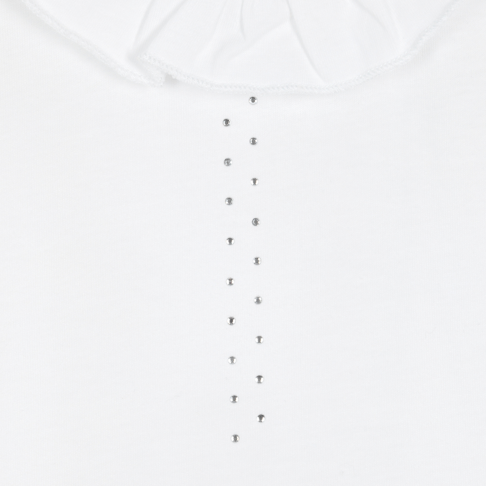 Absorba-Girls White Cotton Top | Childrensalon Outlet