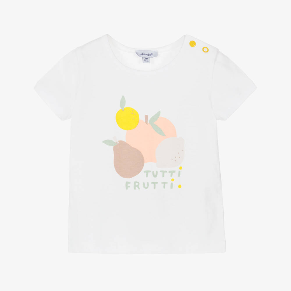 Absorba-Белая футболка с фруктами для девочек | Childrensalon Outlet