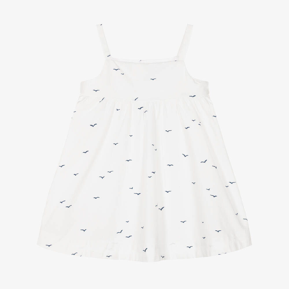 Absorba - Girls White Organic Cotton Dress | Childrensalon