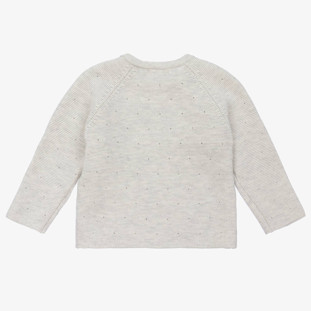 ابسوربا-كنزة مزيج قطن محبوك لون رمادي مونس للأطفال | Childrensalon Outlet