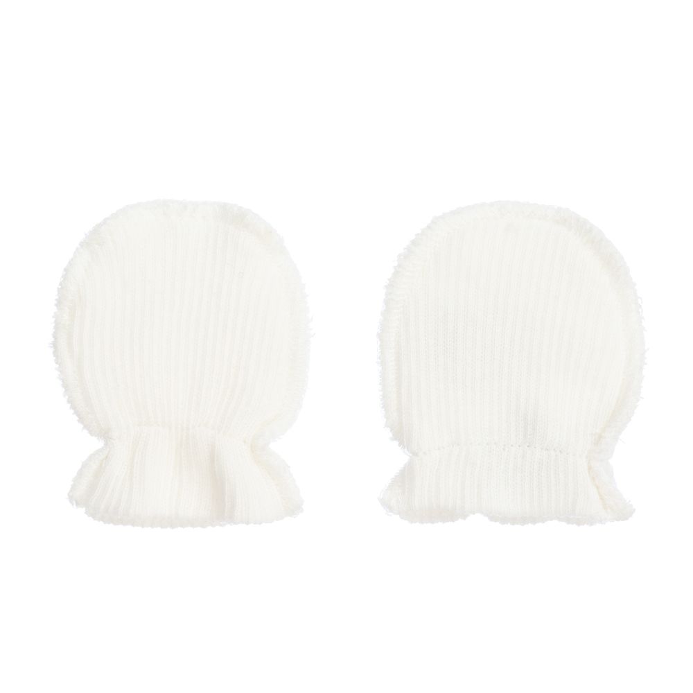 Absorba - Ivory Baby Scratch Mittens | Childrensalon