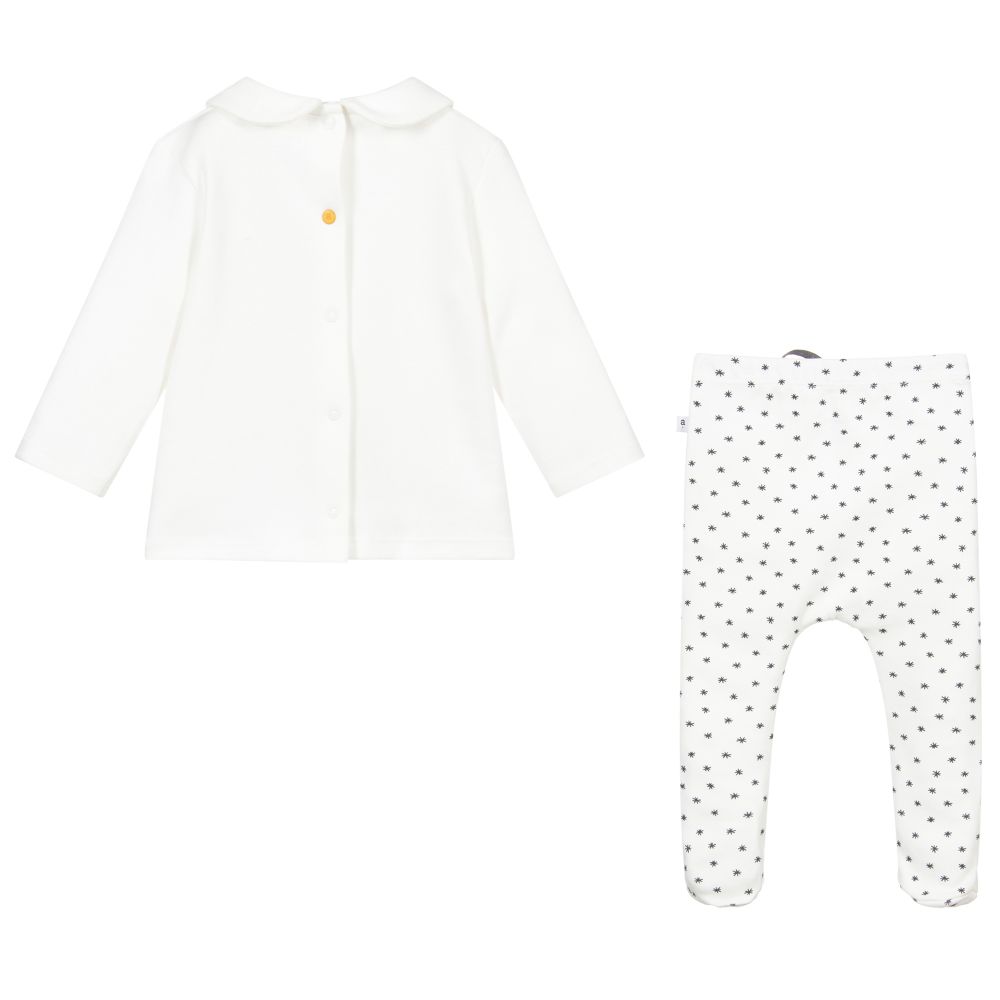 Absorba-بيبي غرو قطن لون عاجي للأطفال - قطعتين | Childrensalon Outlet