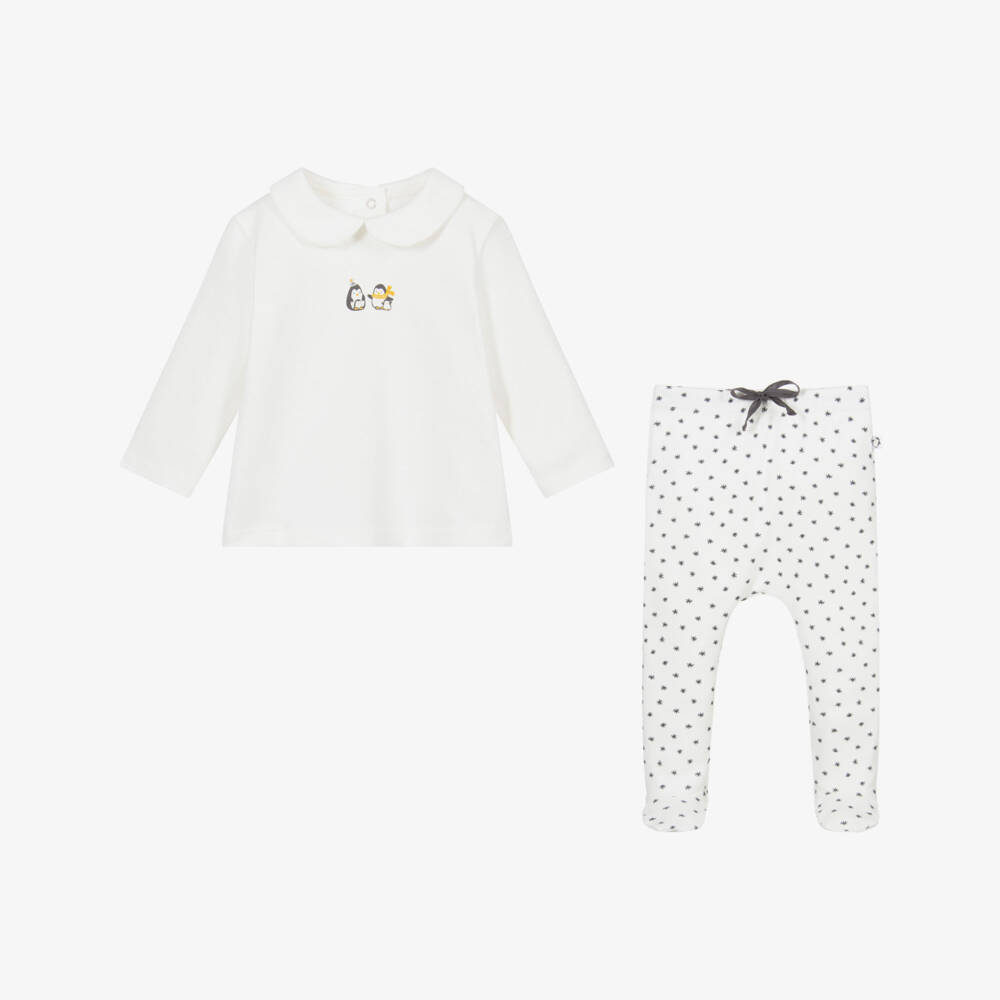 Absorba-Комбинезон-слип из хлопка цвета слоновой кости (2 предмета) | Childrensalon Outlet