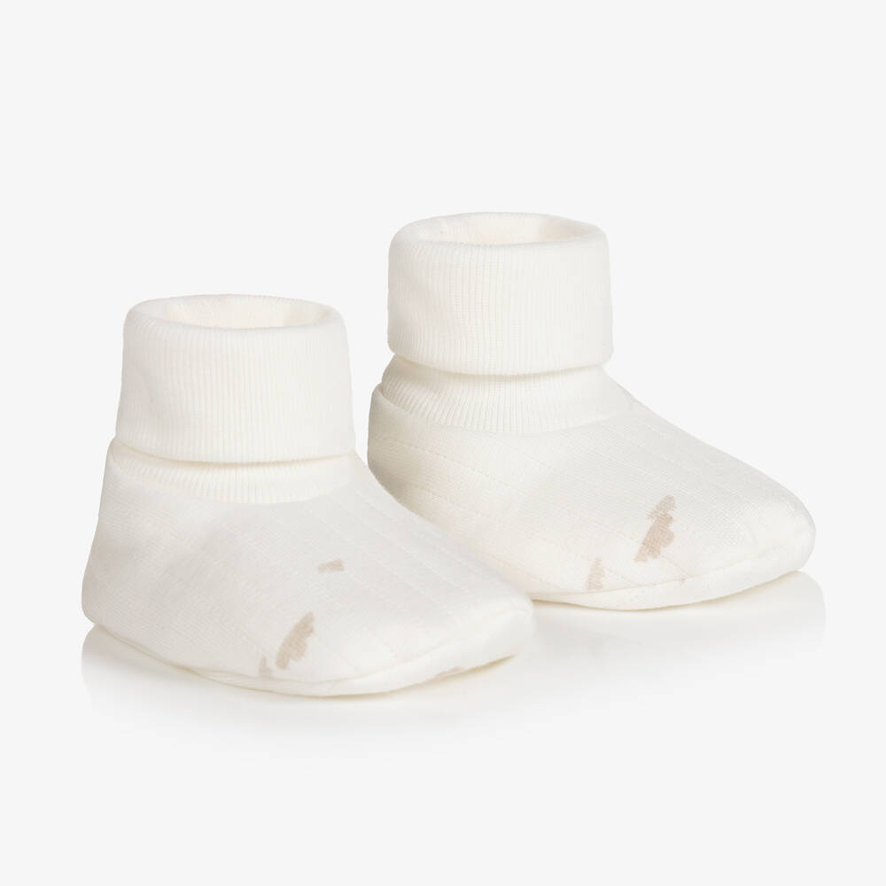 Absorba - Baumwoll-Babyschuhe in Elfenbein | Childrensalon