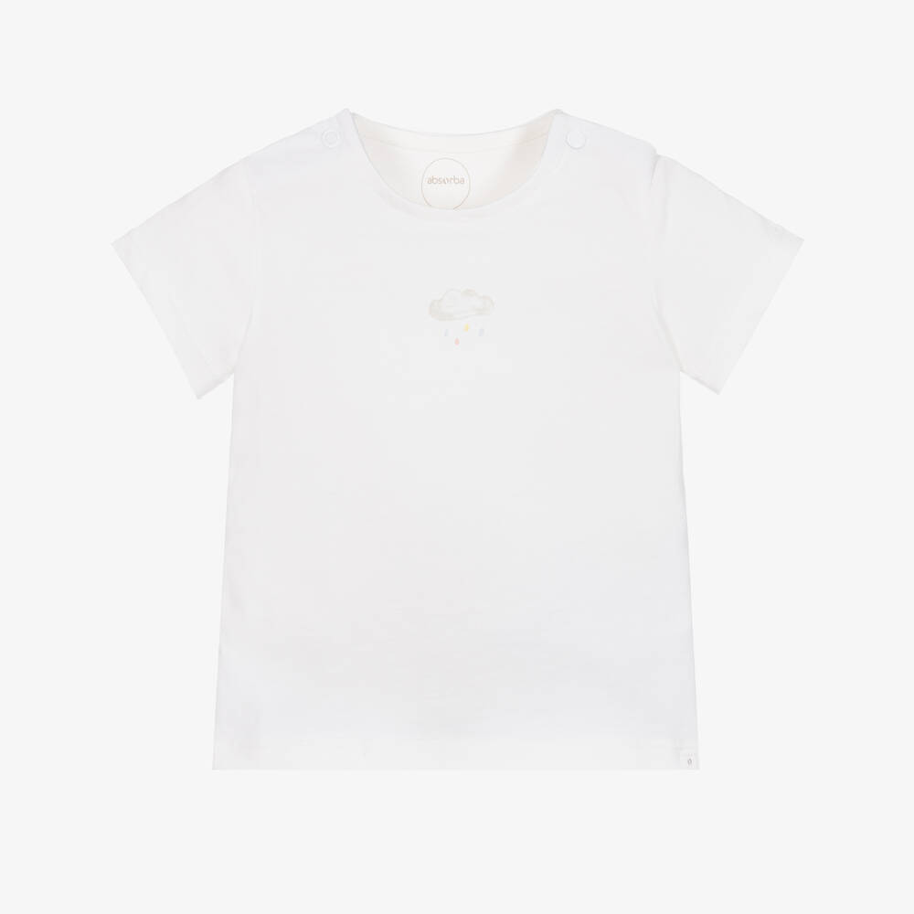 Absorba-Ivory Cotton Baby T-Shirt | Childrensalon Outlet