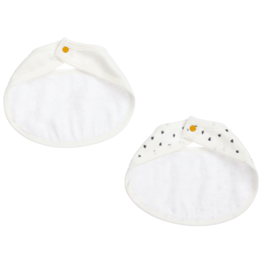 Absorba-مرايل قطن لون عاجي للأطفال (عدد 2) | Childrensalon Outlet