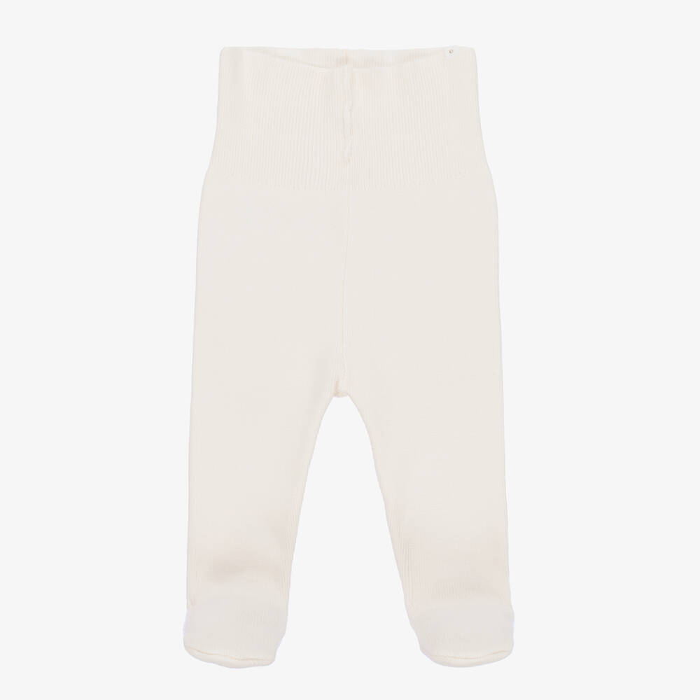 Absorba-Ivory Cotton Knitted 2 Piece Babygrow | Childrensalon Outlet