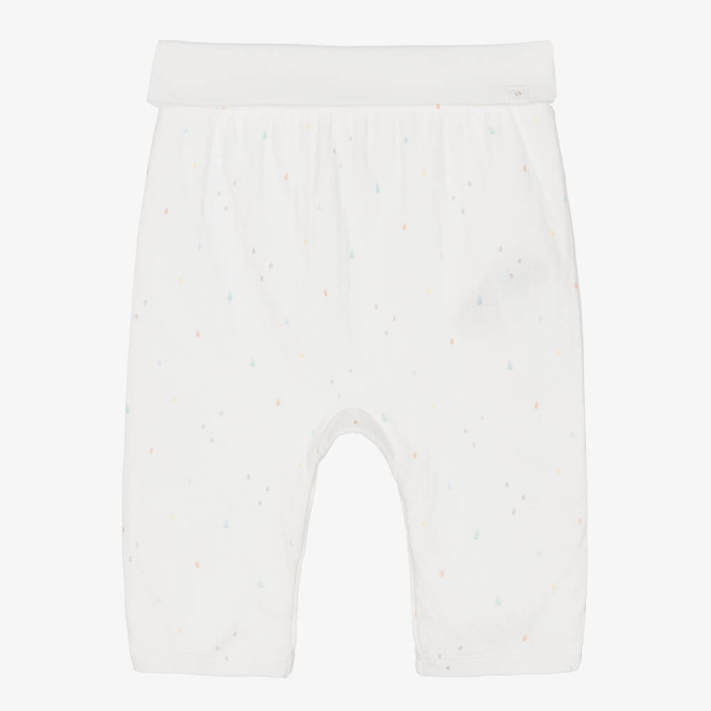 Absorba - Ivory Cotton Raindrop Baby Trousers | Childrensalon
