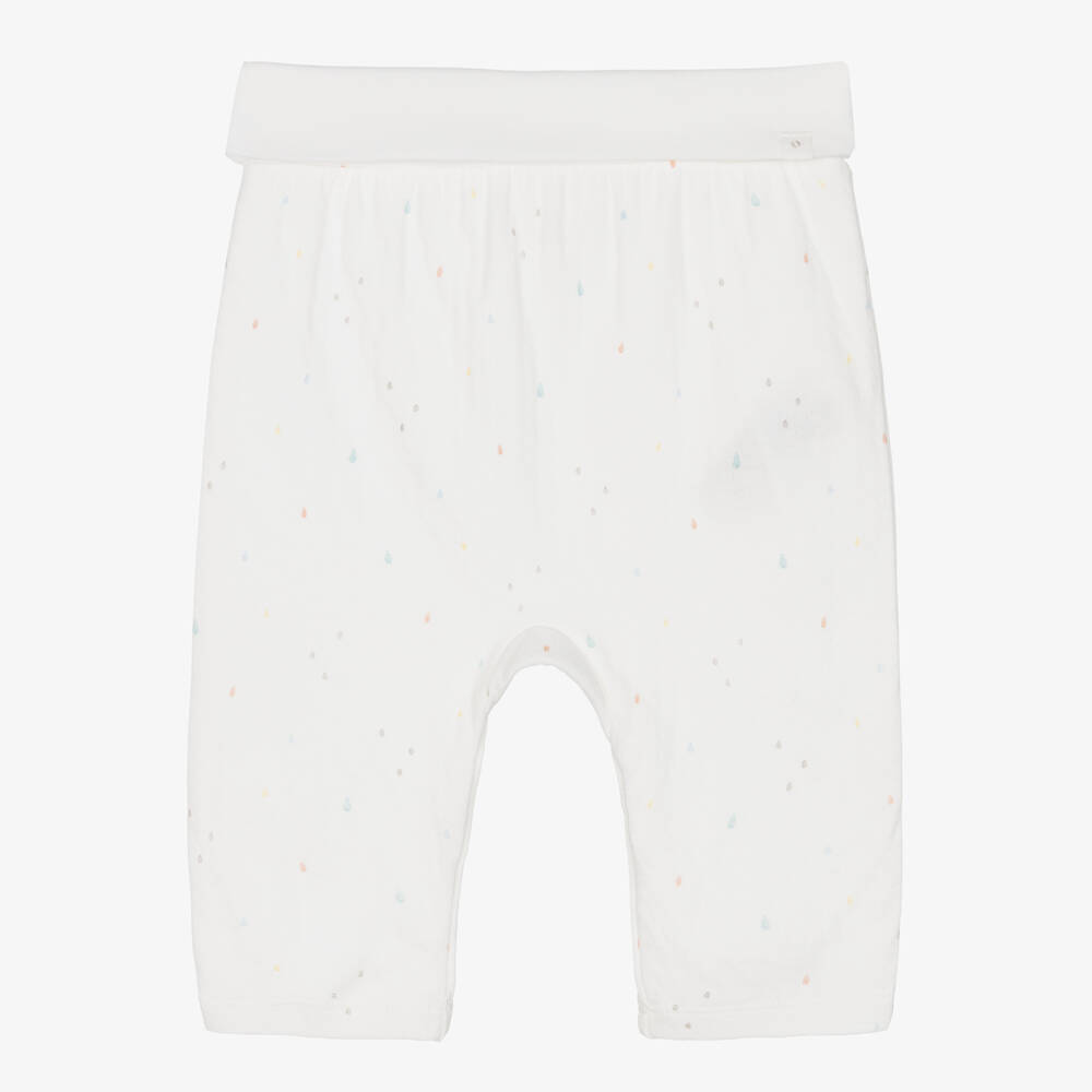 Absorba-Ivory Cotton Raindrop Baby Trousers | Childrensalon Outlet